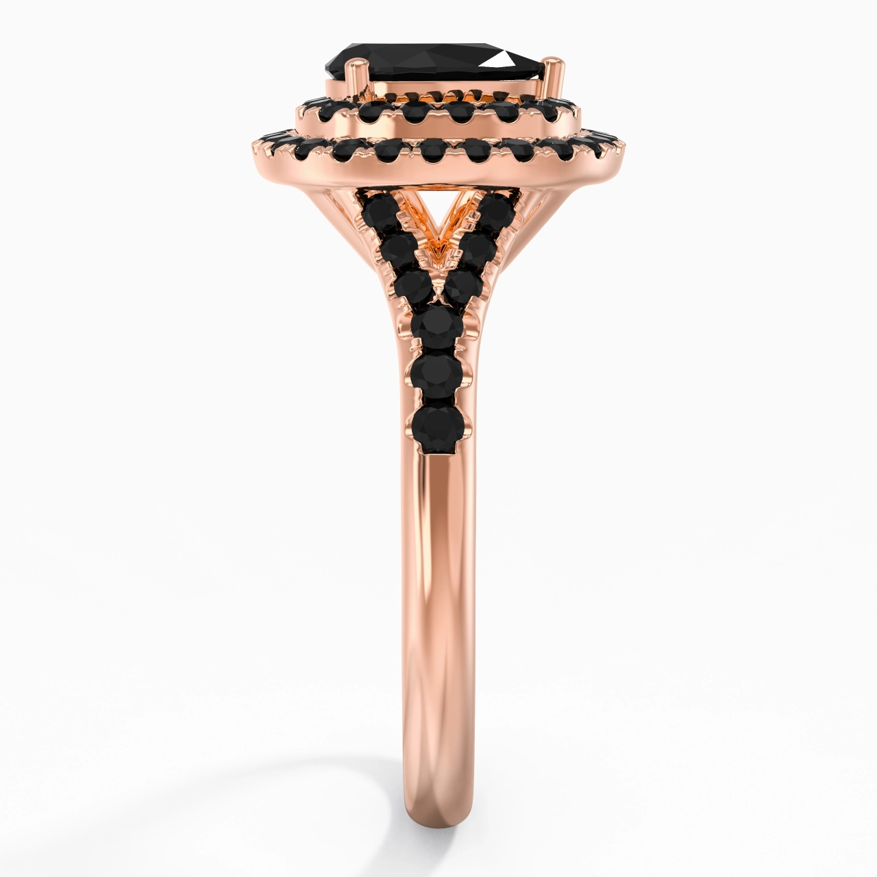 Lujo Pera 1.00ct Circonio cúbico Anillo de Compromiso