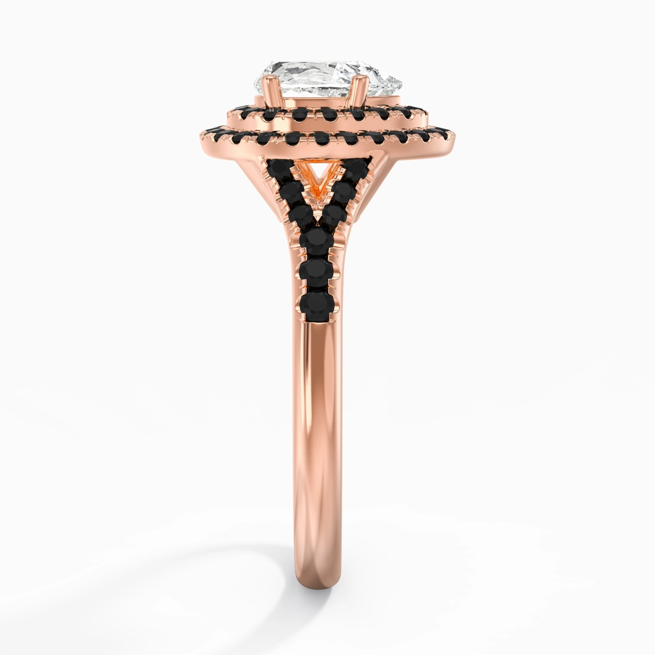 Lujo Pera 1.00ct Circonio cúbico Anillo de Compromiso