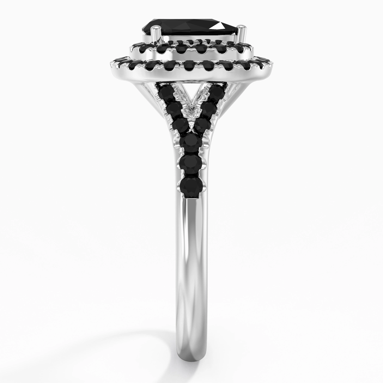 Lujo Pera 1.00ct Circonio cúbico Anillo de Compromiso