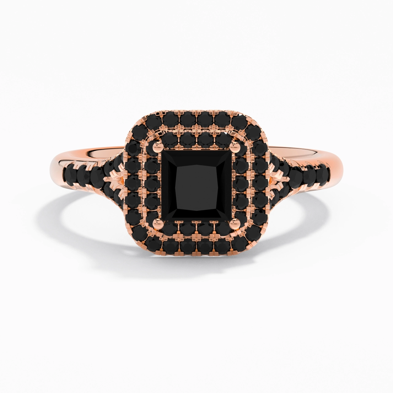 Le luxe Princesse 1.00ct Zircon cubique Bague de fiançailles