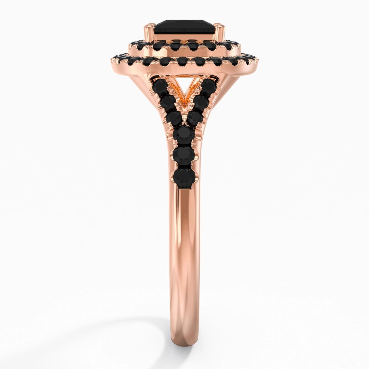 Le luxe Princesse 1.00ct Zircon cubique Bague de fiançailles