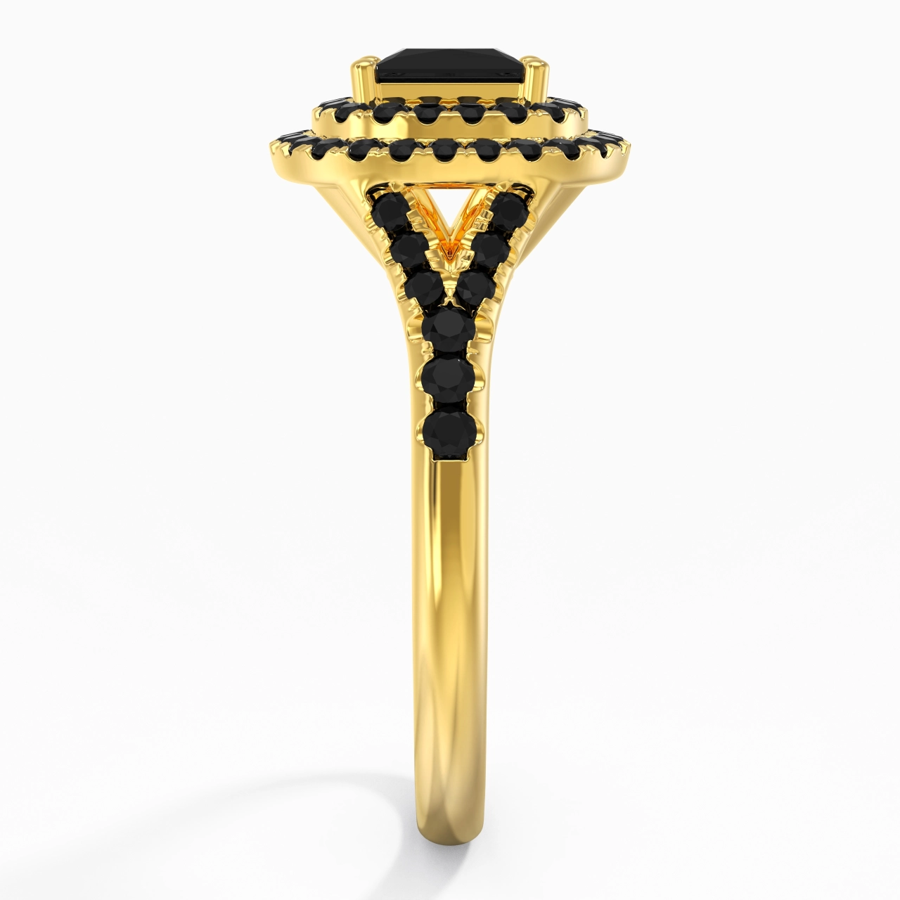 Lujo Princesa 1.00ct Circonio cúbico Anillo de Compromiso