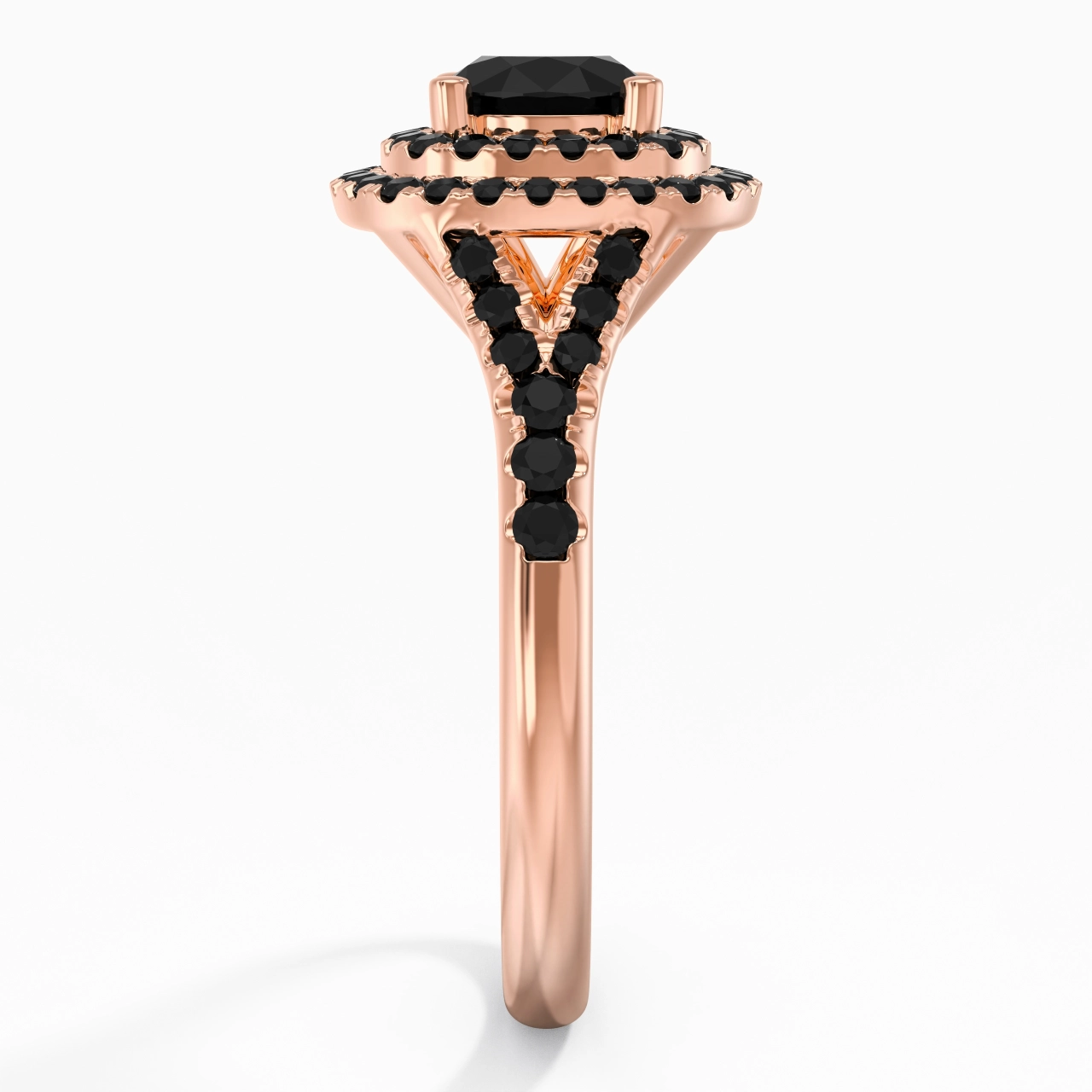 Le luxe Rond 1.00ct Zircon cubique Bague de fiançailles