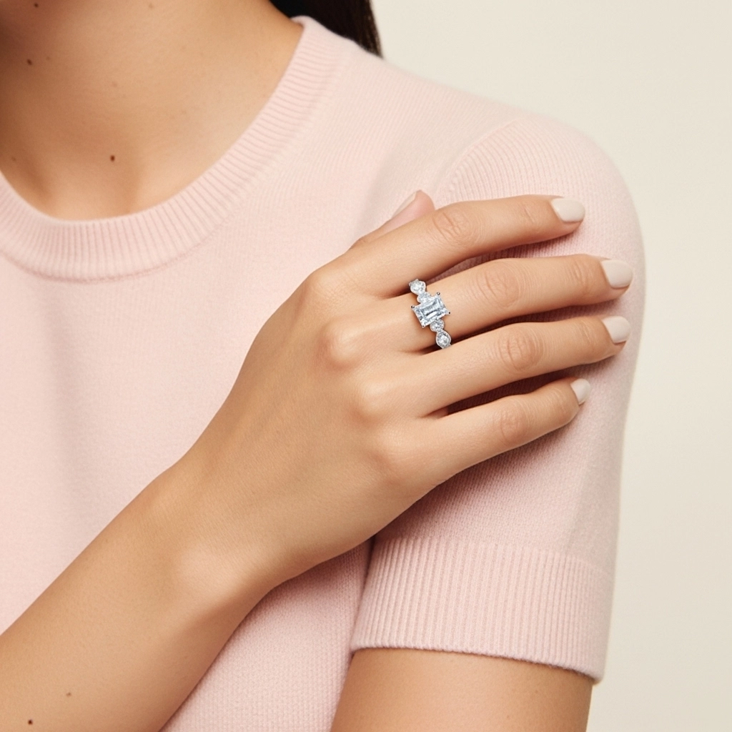 Antique Radiant 2.00ct Moissanite Engagement Ring