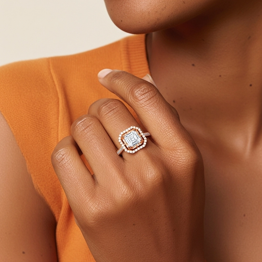 Classic Asscher 1.50ct Moissanite Engagement Ring