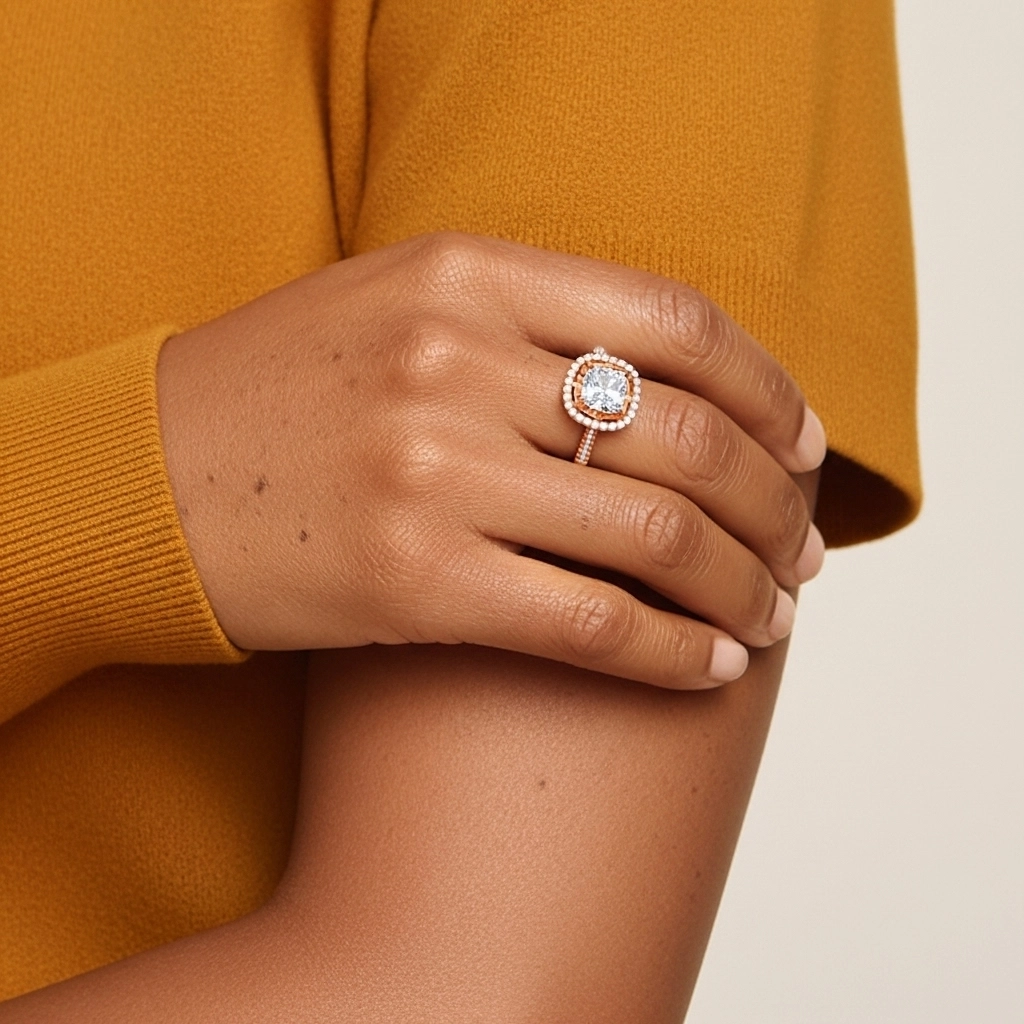 Classic Cushion 1.50ct Moissanite Engagement Ring