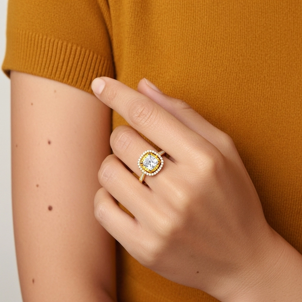 Classic Cushion 1.50ct Moissanite Engagement Ring