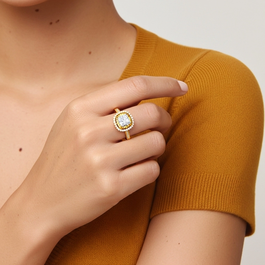 Classic Cushion 1.50ct Moissanite Engagement Ring