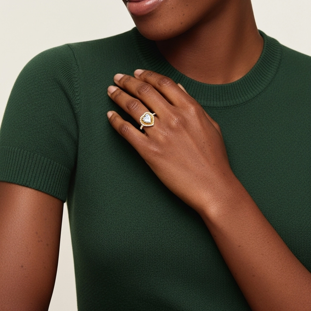 Classic Heart 1.50ct Moissanite Engagement Ring