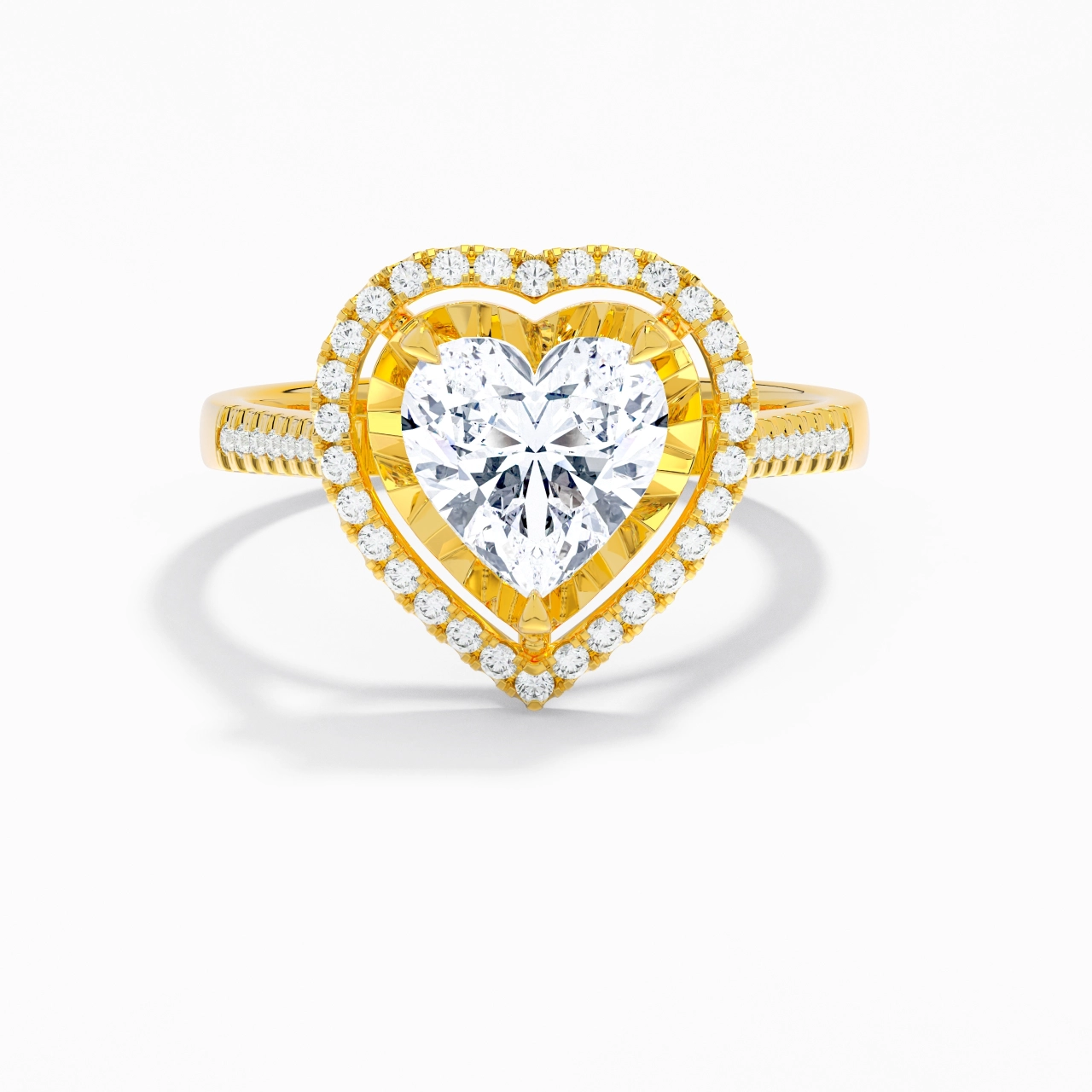 Classic Heart 1.50ct Moissanite Engagement Ring