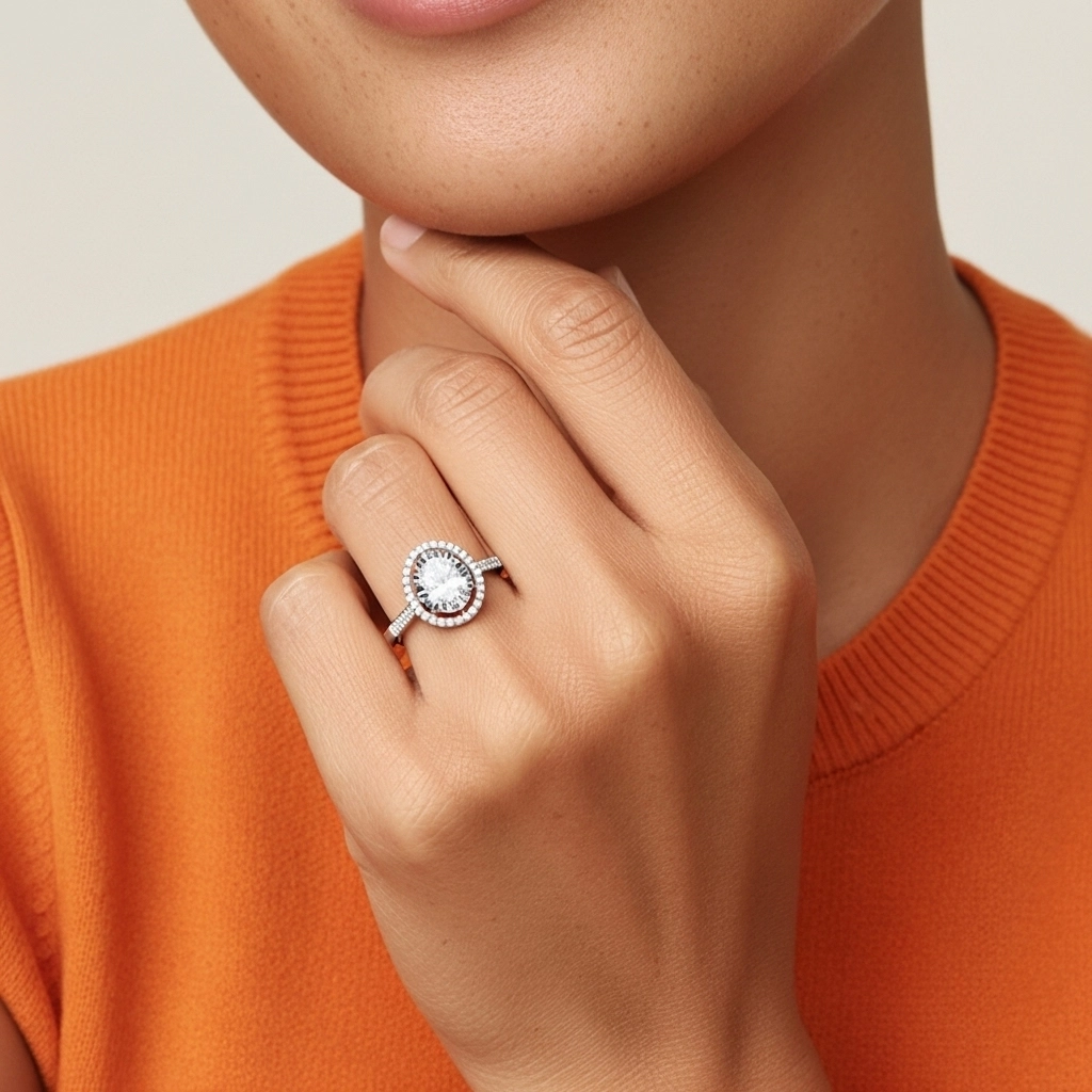 Classic Oval 1.50ct Moissanite Engagement Ring