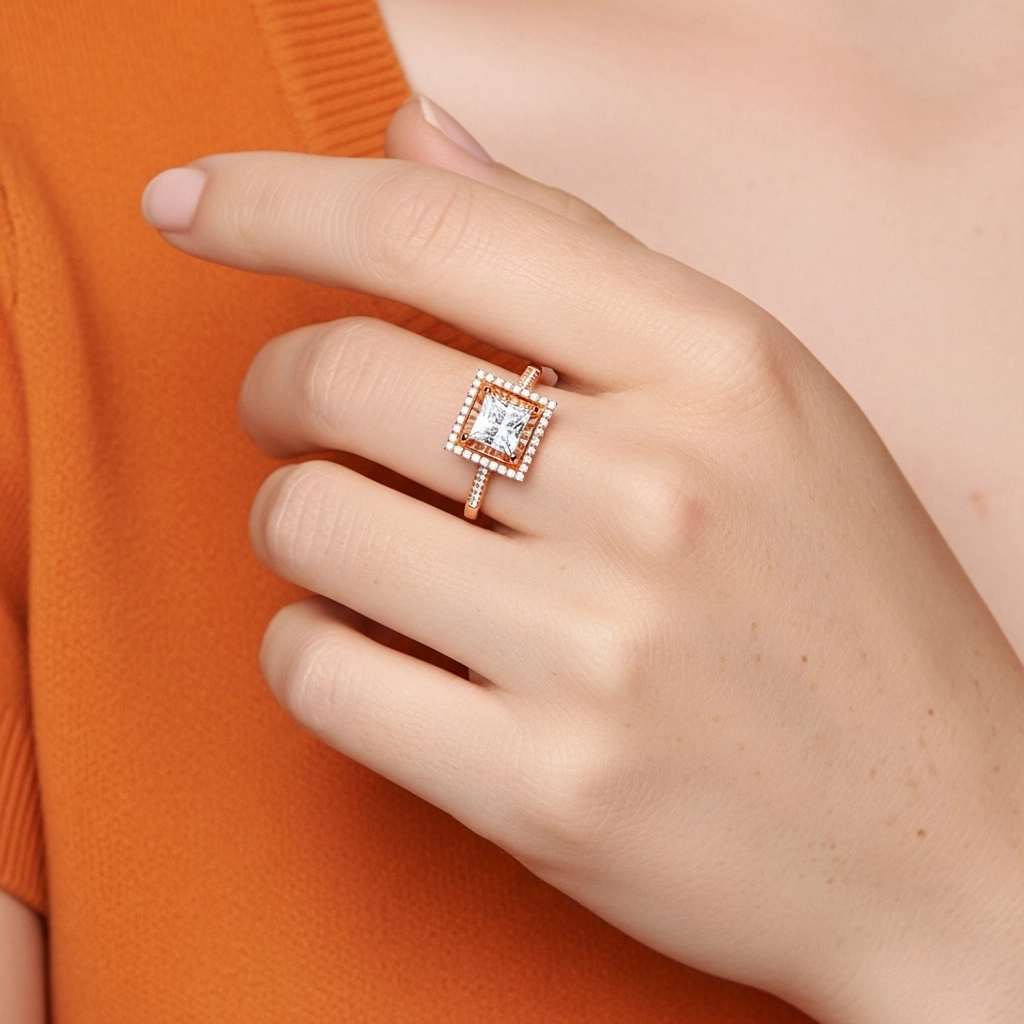 Classic Princess 1.50ct Moissanite Engagement Ring