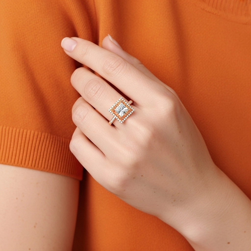 Classic Princess 1.50ct Moissanite Engagement Ring