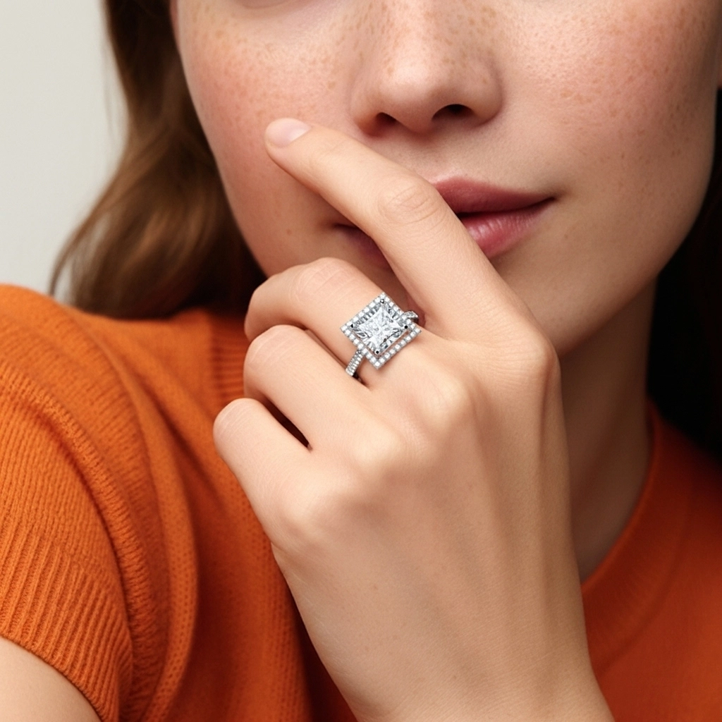 Classic Princess 1.50ct Moissanite Engagement Ring