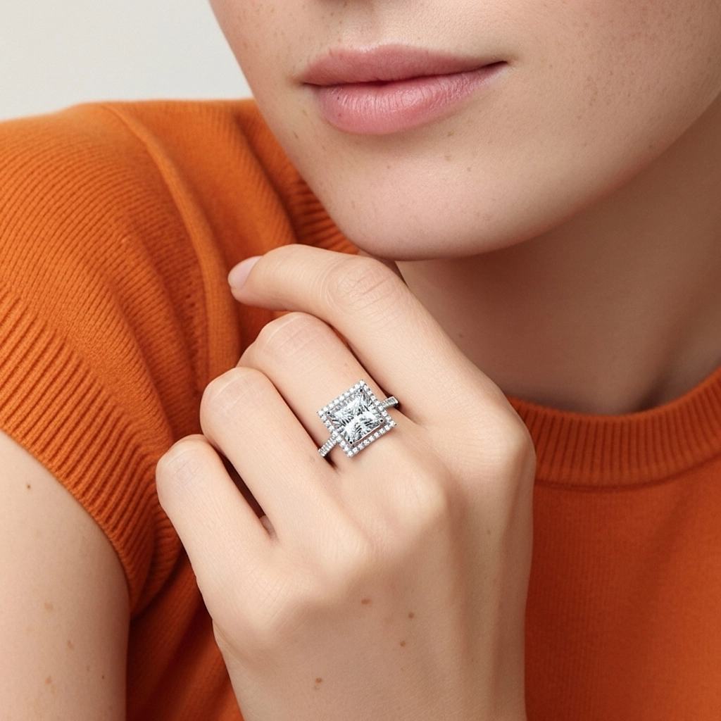 Classic Princess 1.50ct Moissanite Engagement Ring