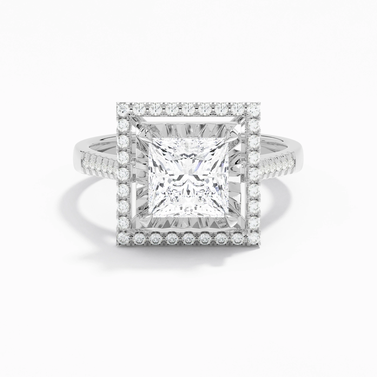 Classique Princesse 1.50ct Moissanite Bague de fiançailles