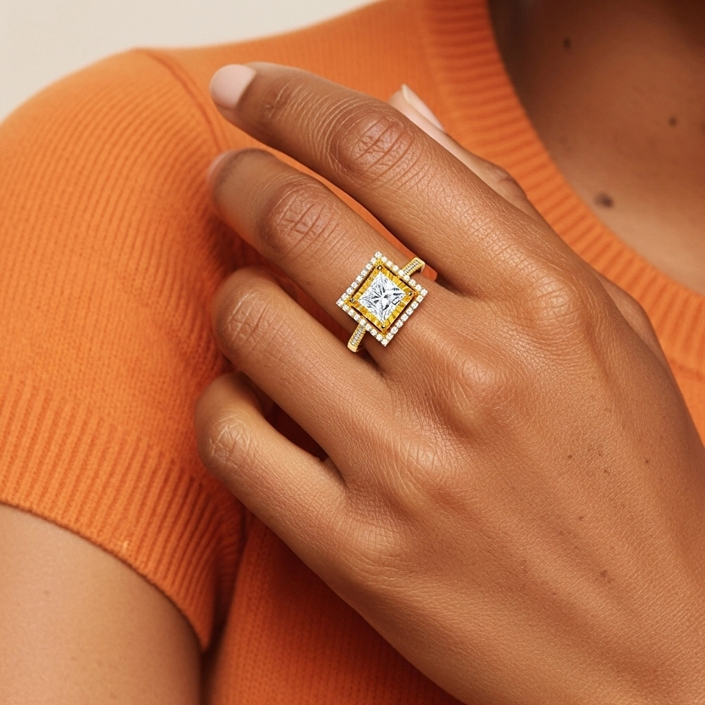 Classic Princess 1.50ct Moissanite Engagement Ring