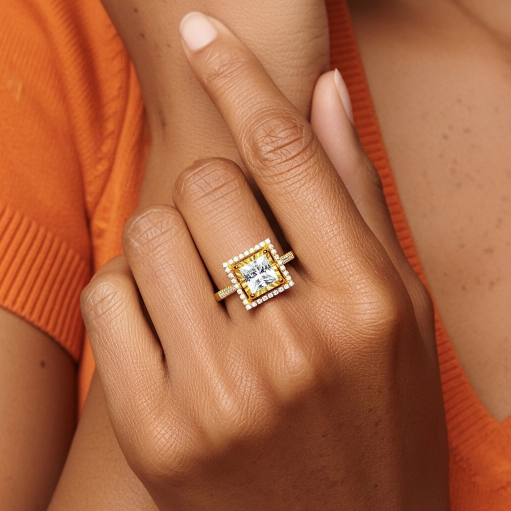 Classic Princess 1.50ct Moissanite Engagement Ring