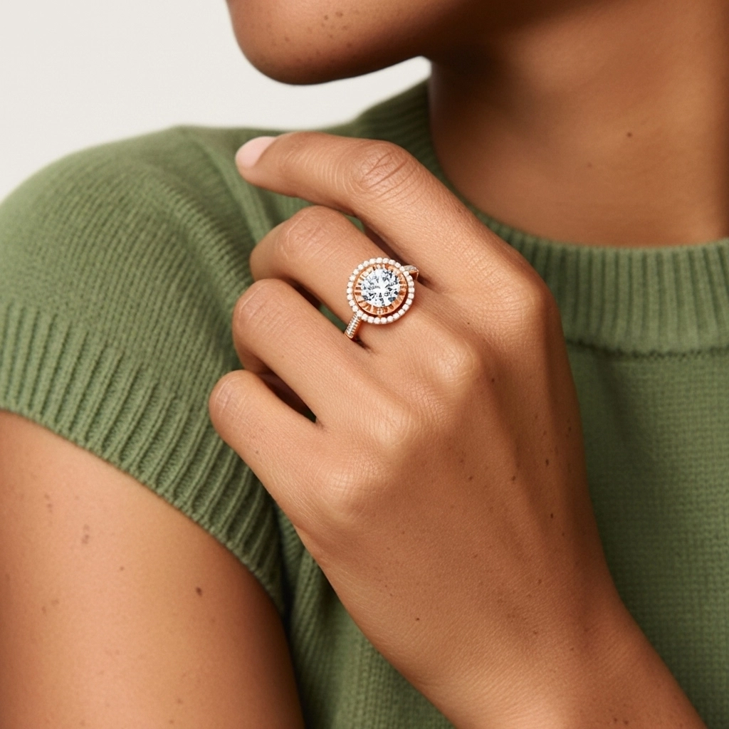 Classic Round 1.50ct Moissanite Engagement Ring