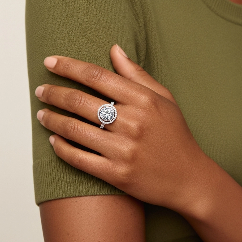 Classic Round 1.50ct Moissanite Engagement Ring