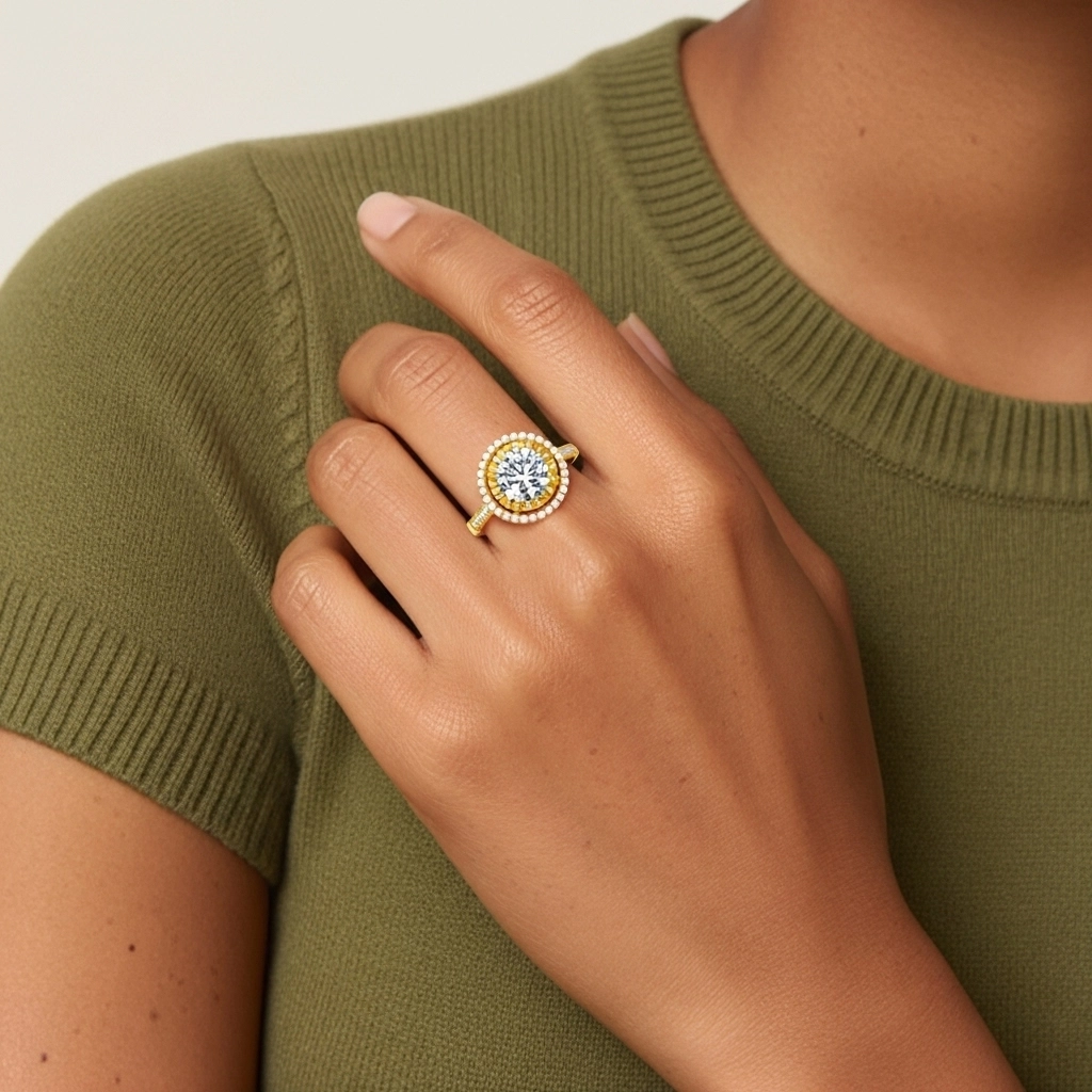 Classic Round 1.50ct Moissanite Engagement Ring