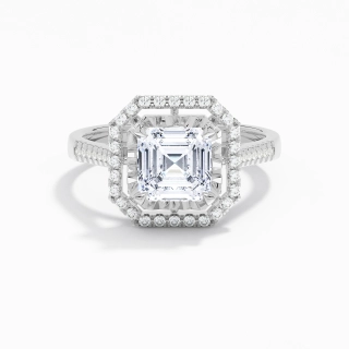 Classique Asscher 1.50ct Moissanite Bague de fiançailles