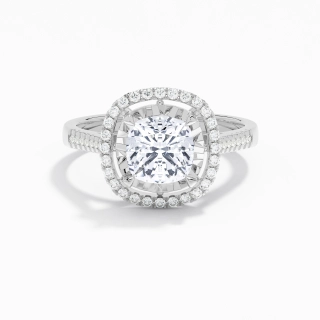 Classique Coussin 1.50ct Moissanite Bague de fiançailles