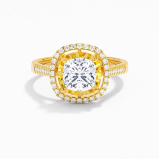 Classique Coussin 1.50ct Moissanite Bague de fiançailles