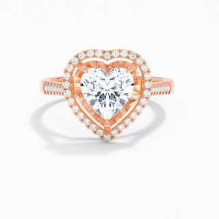 Classic Heart 1.50ct Moissanite Engagement Ring