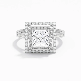 Classique Princesse 1.50ct Moissanite Bague de fiançailles