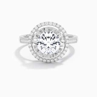 Classic Round 1.50ct Moissanite Engagement Ring