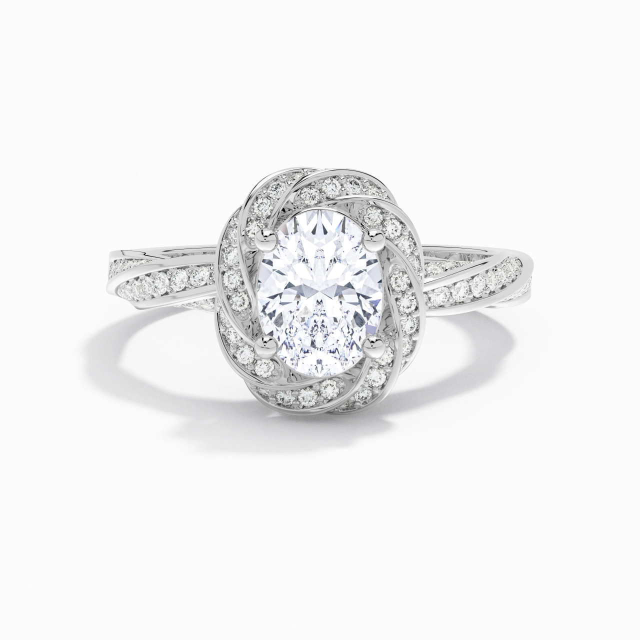 Charming Oval 1.50ct Moissanite Engagement Ring