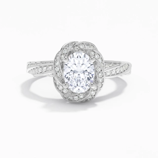 Charming Oval 1.50ct Moissanite Engagement Ring