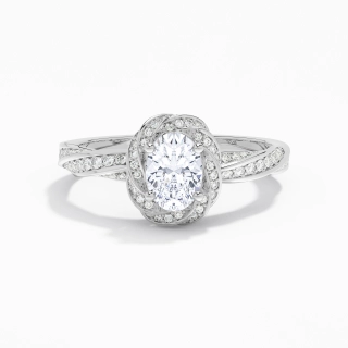 Charming Oval 1.00ct Moissanite Engagement Ring