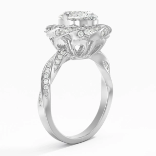 Charming Oval 2.00ct Moissanite Engagement Ring