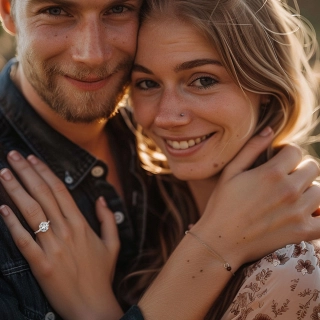 Graceful Round 1.50ct Moissanite Engagement Ring