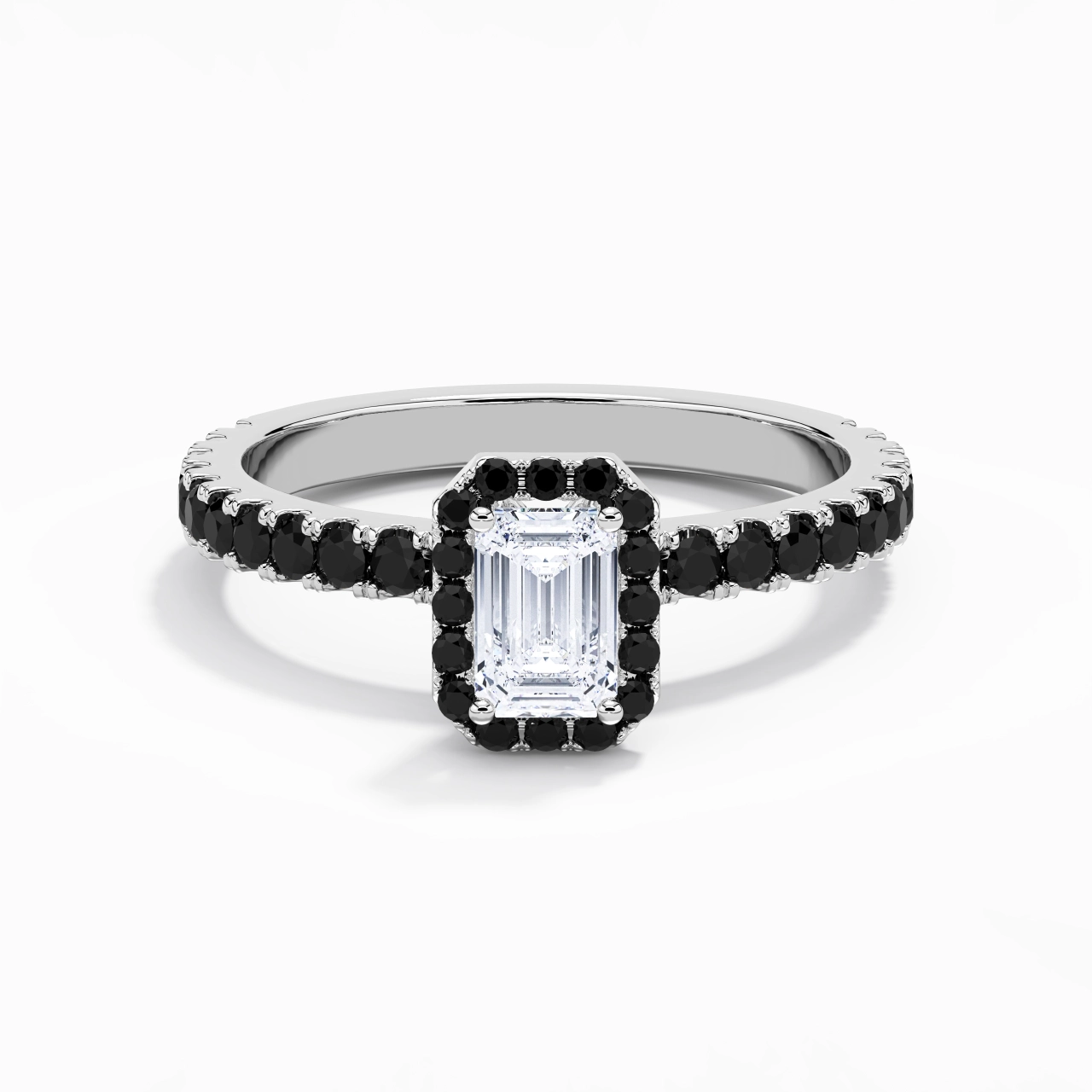 Delicate Emerald 0.80ct Cubic Zirconia Engagement Ring