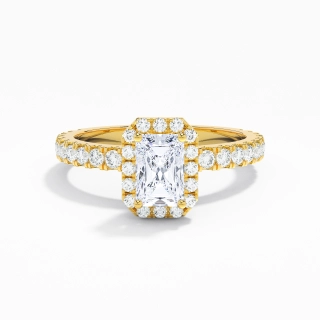 Delicate Radiant 0.80ct Moissanite Engagement Ring