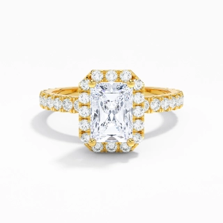 Délicat Radiant 1.00ct Moissanite Bague de fiançailles