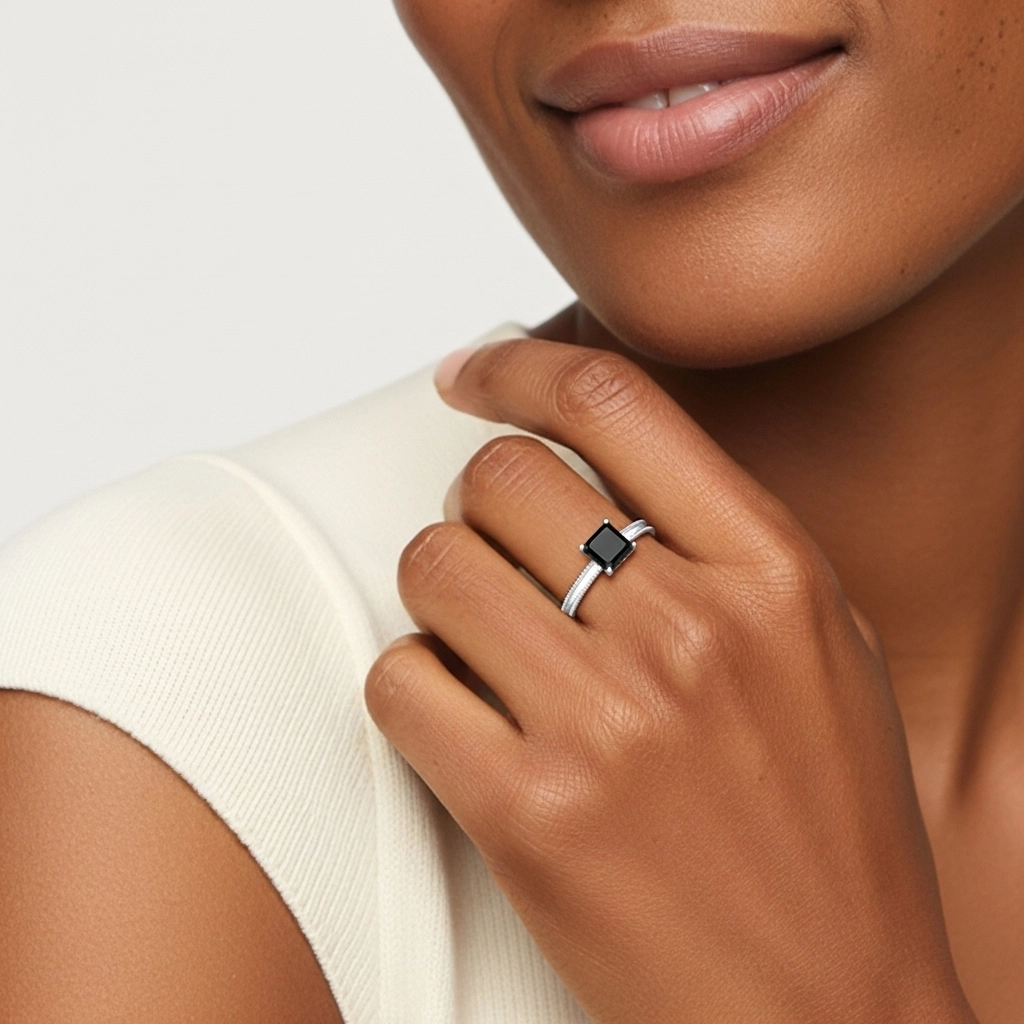 1.00ct Cubic Zirconia Engagement Ring 925 Sterling Silver