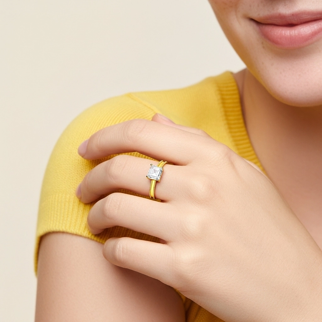 1.00ct Cubic Zirconia Engagement Ring 925 Sterling Silver