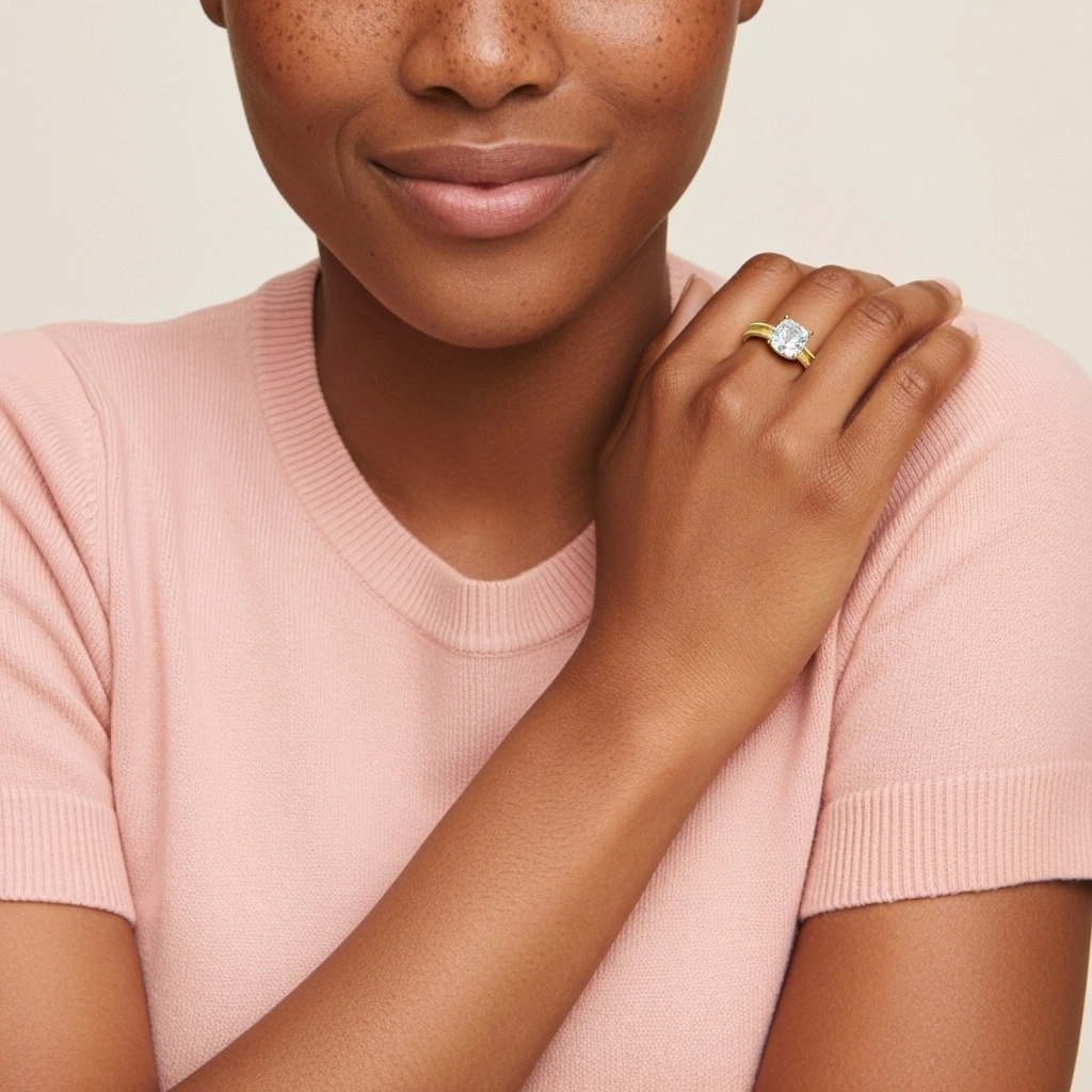 2.00ct Moissanite Bague de fiançailles Argent sterling 925