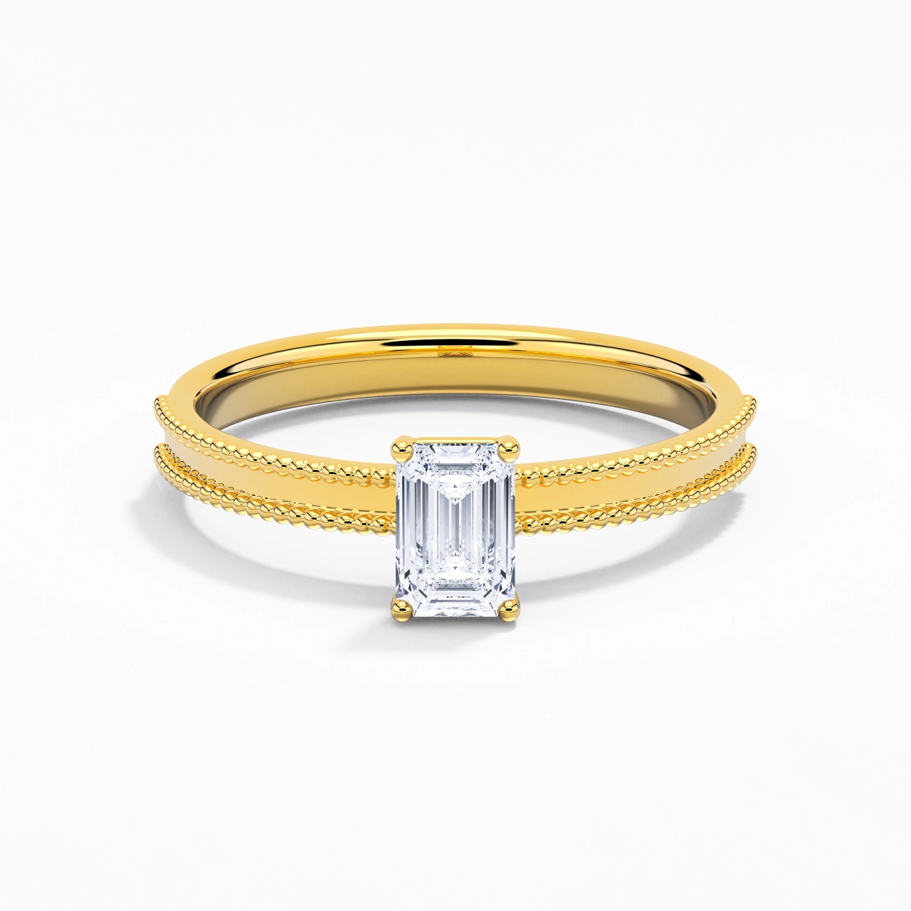 0.80ct Moissanite Engagement Ring 18K Gold