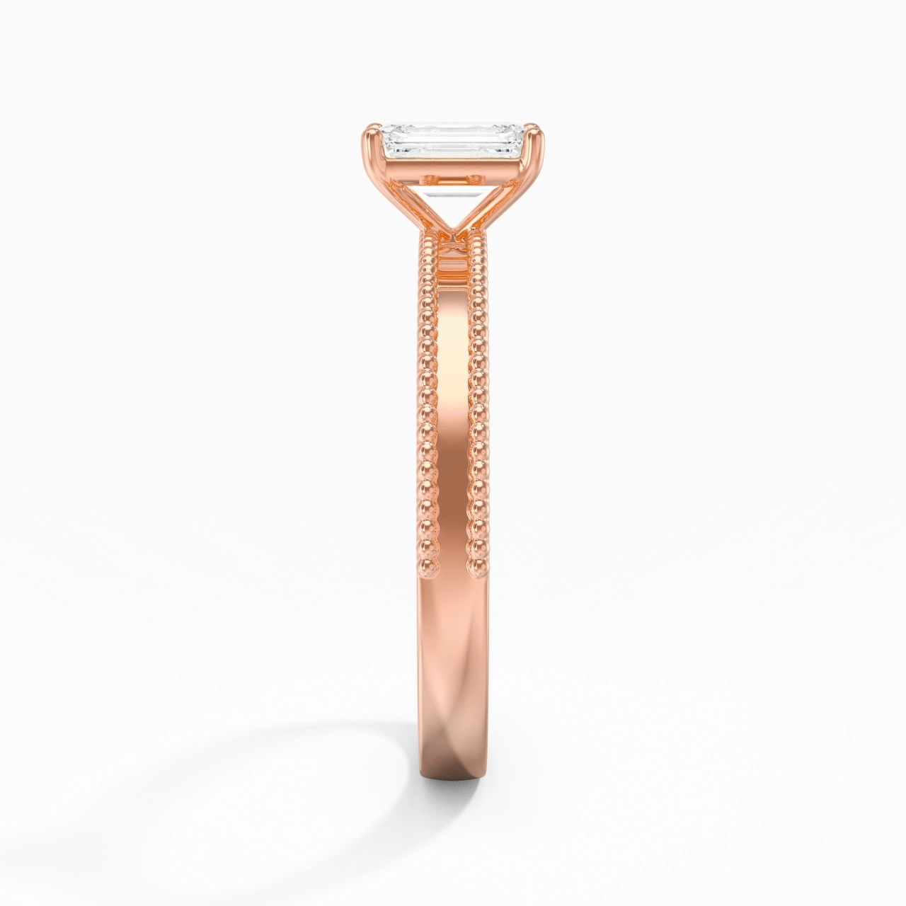 0.80ct Moissanite Engagement Ring 18K Rose Gold