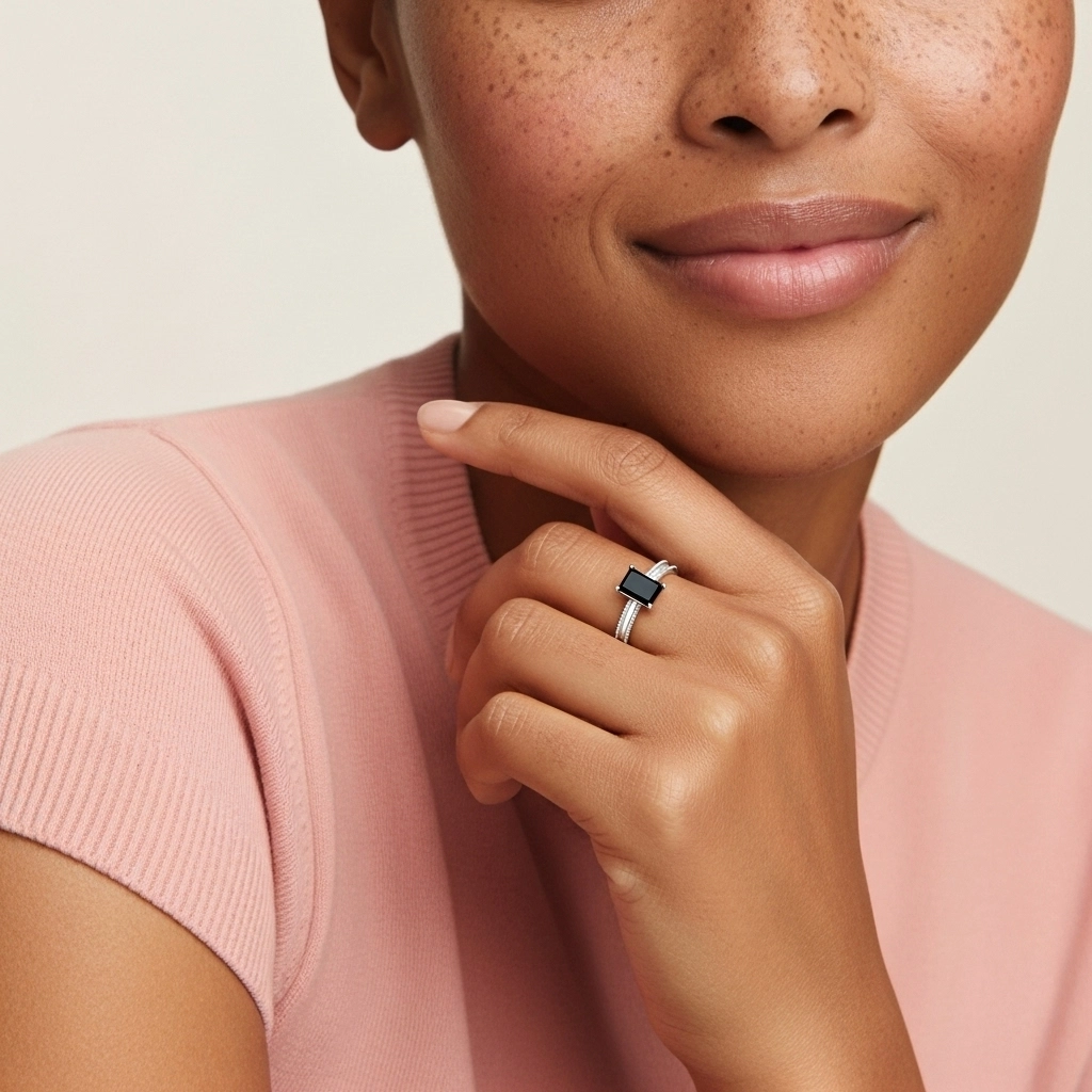 1.00ct Cubic Zirconia Engagement Ring 925 Sterling Silver