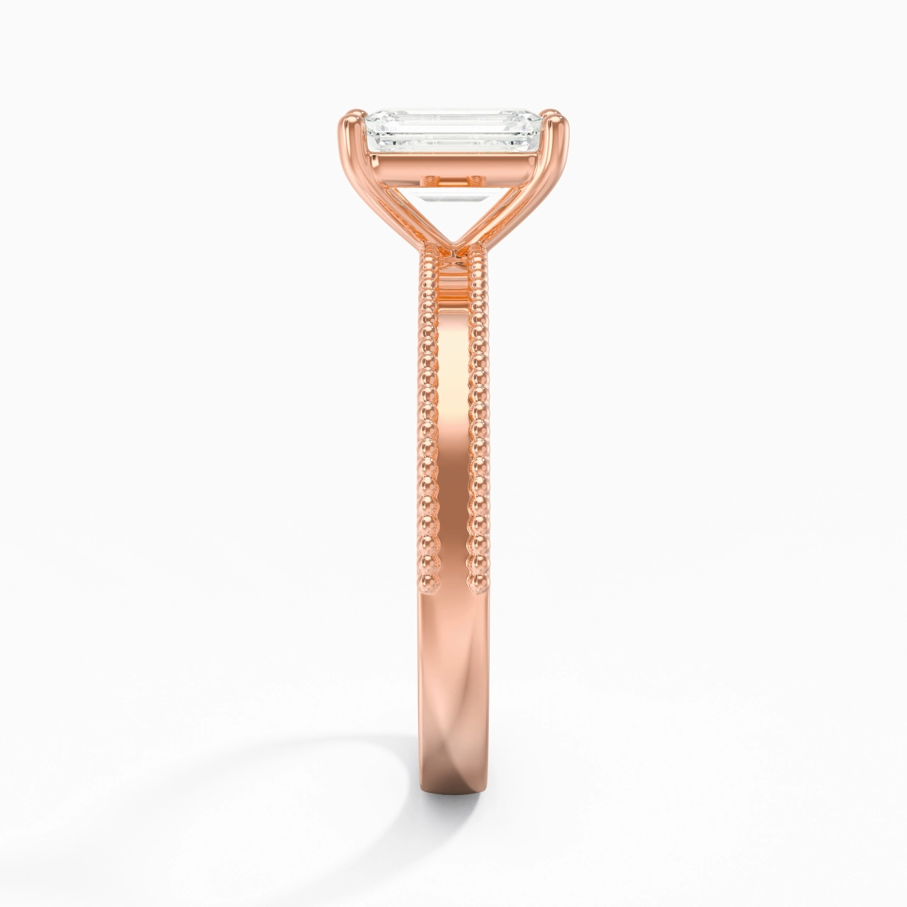 1.00ct Moissanite Engagement Ring 18K Rose Gold