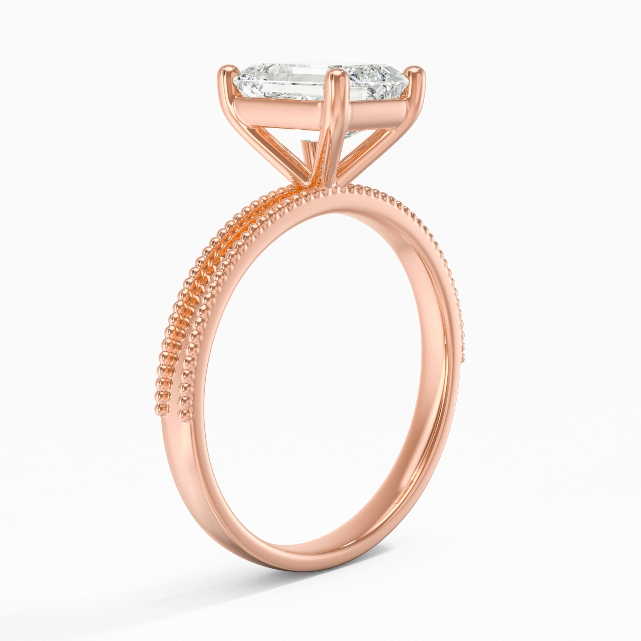 2.00ct Moissanite Engagement Ring 18K Rose Gold