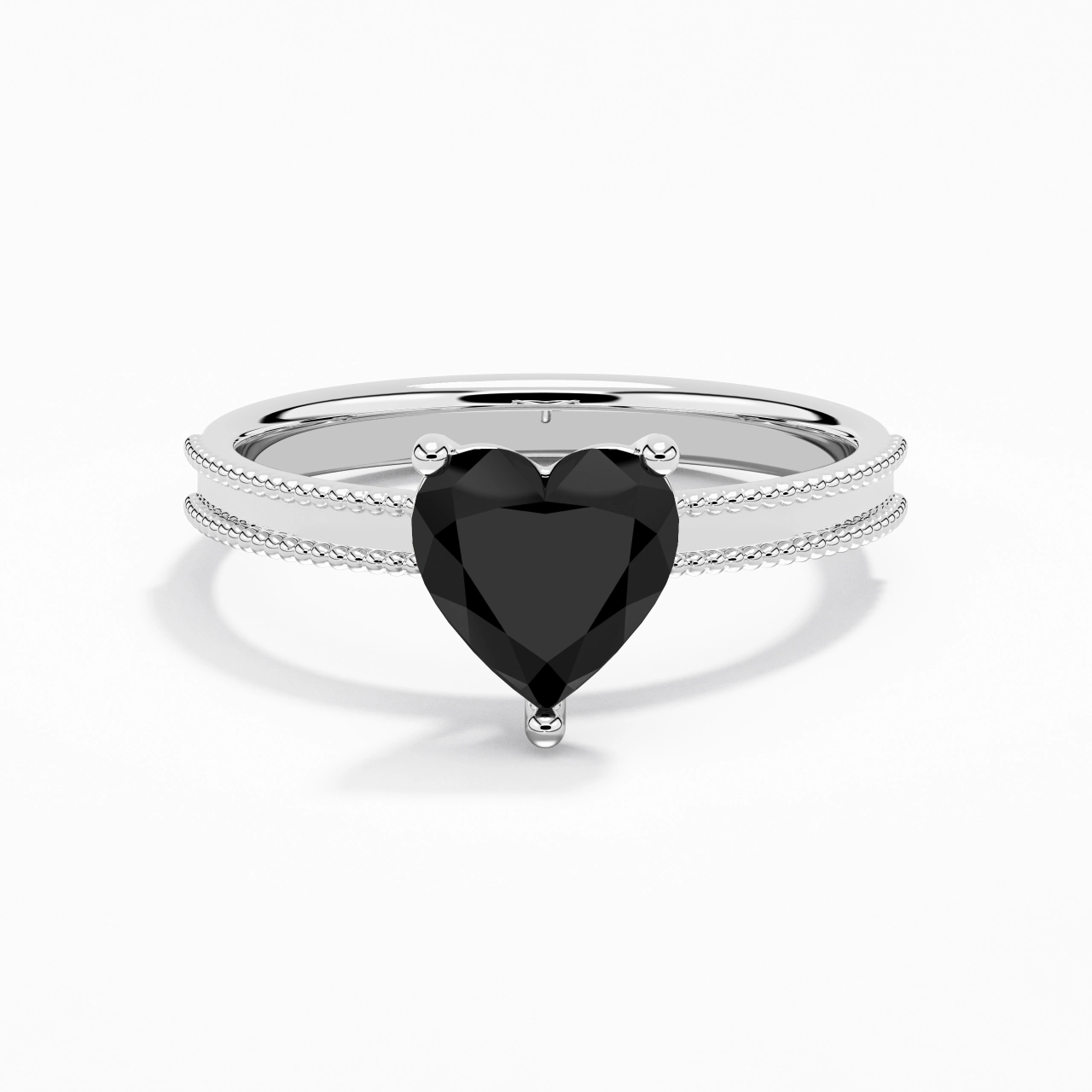 1.50ct Zircon cubique Bague de fiançailles Argent sterling 925