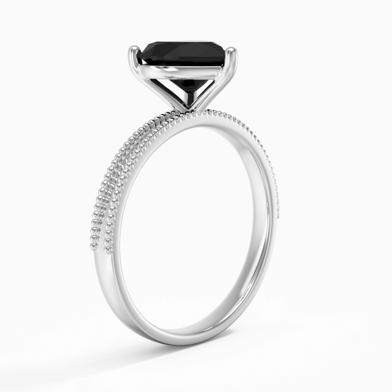 1.50ct Zircon cubique Bague de fiançailles Argent sterling 925