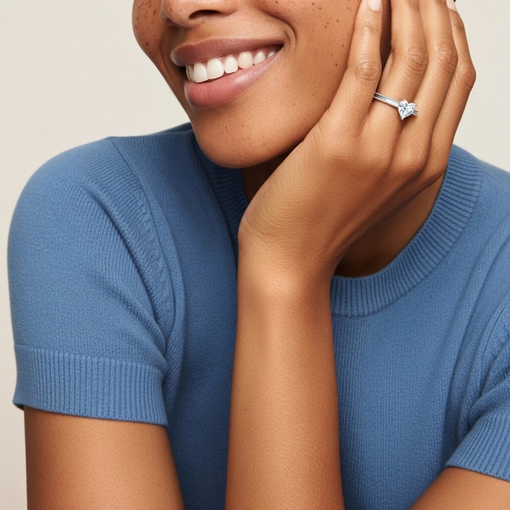 1.50ct Moissanite Bague de fiançailles Argent sterling 925